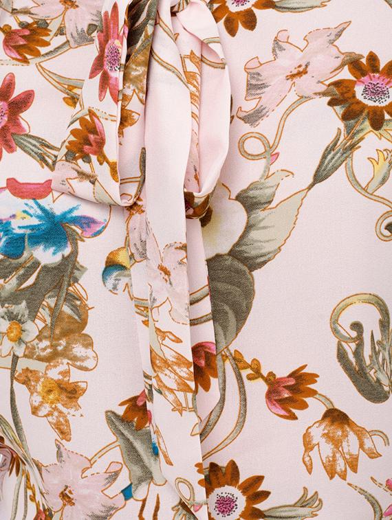 tie up neck floral top - 17527271 - Standard Image - 3
