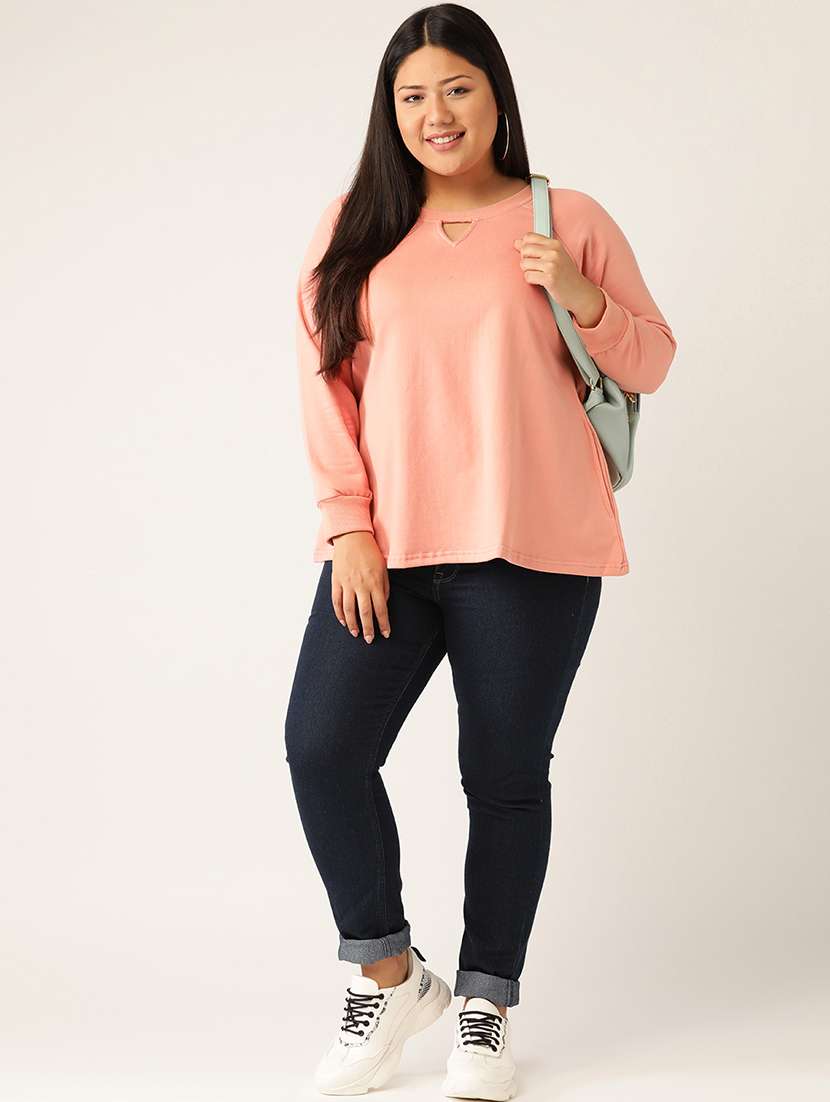 solid fleece plus sweatshirt - 17527607 - Standard Image - 3