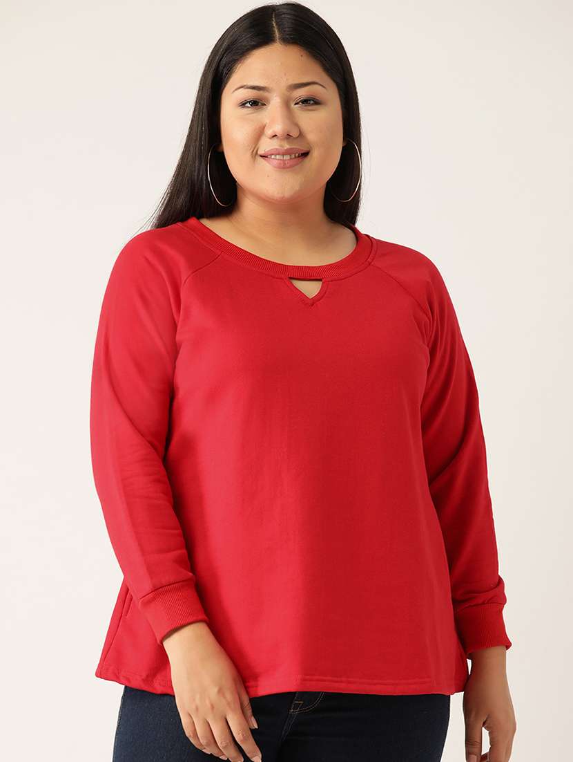 solid fleece plus sweatshirt