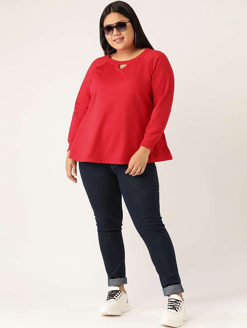 solid fleece plus sweatshirt - 17527609 -  Standard Image - 3