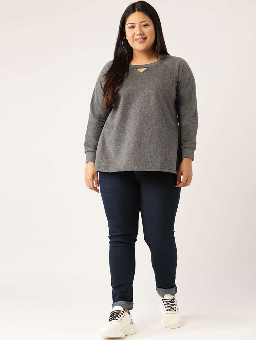 solid fleece plus sweatshirt - 17527610 -  Standard Image - 3