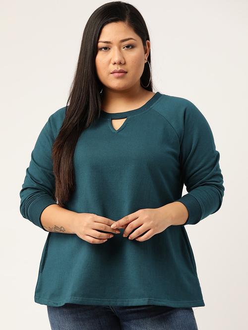 solid fleece plus sweatshirt - 17527613 - Standard Image - 0