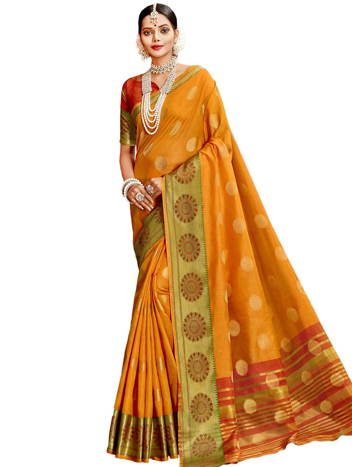 self design paithani saree with blouse - 17527906 - Zoom Image - 0
