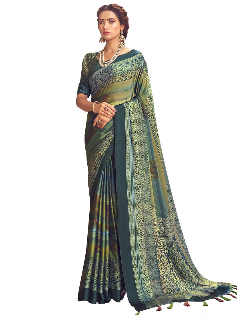 paisley printed saree - 17528060 - Zoom Image - 0