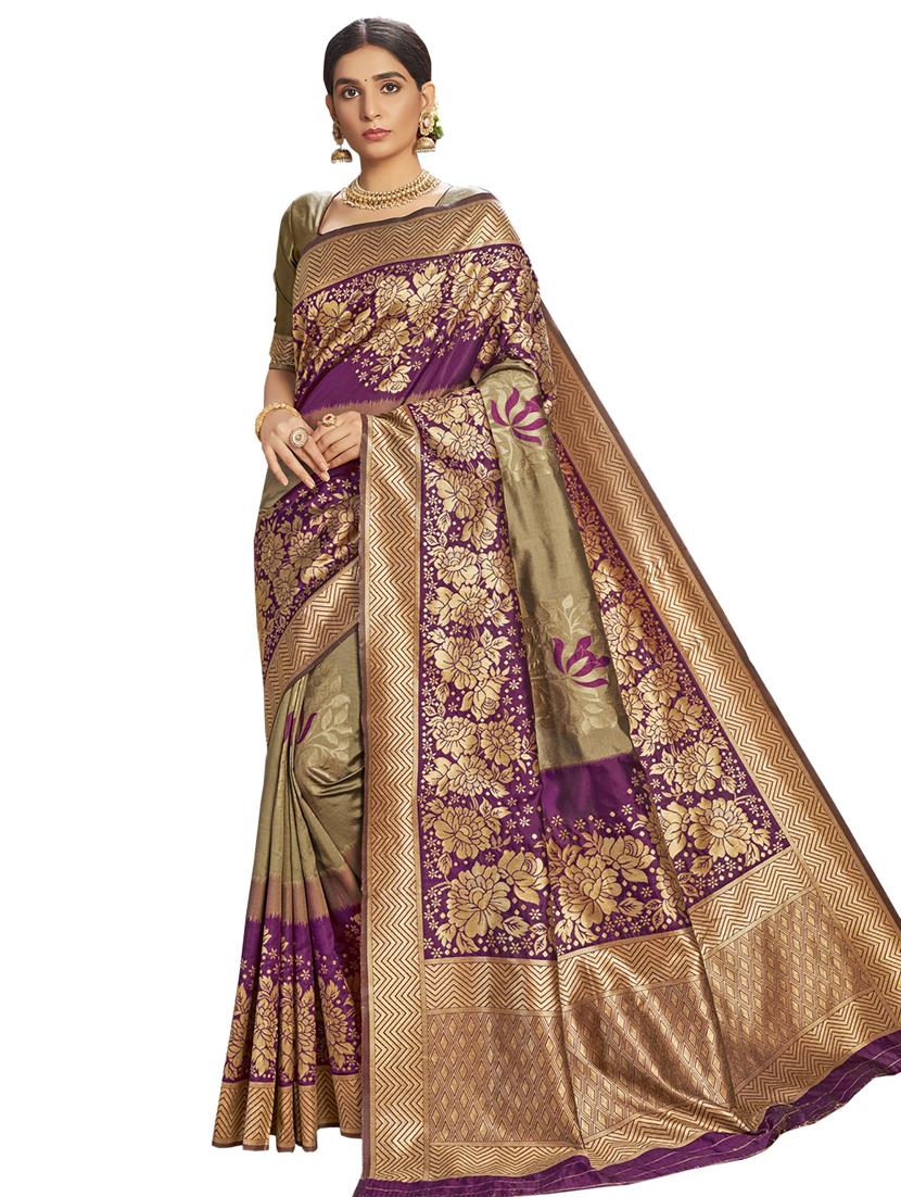 self design paithani saree with blouse - 17528086 - Zoom Image - 0