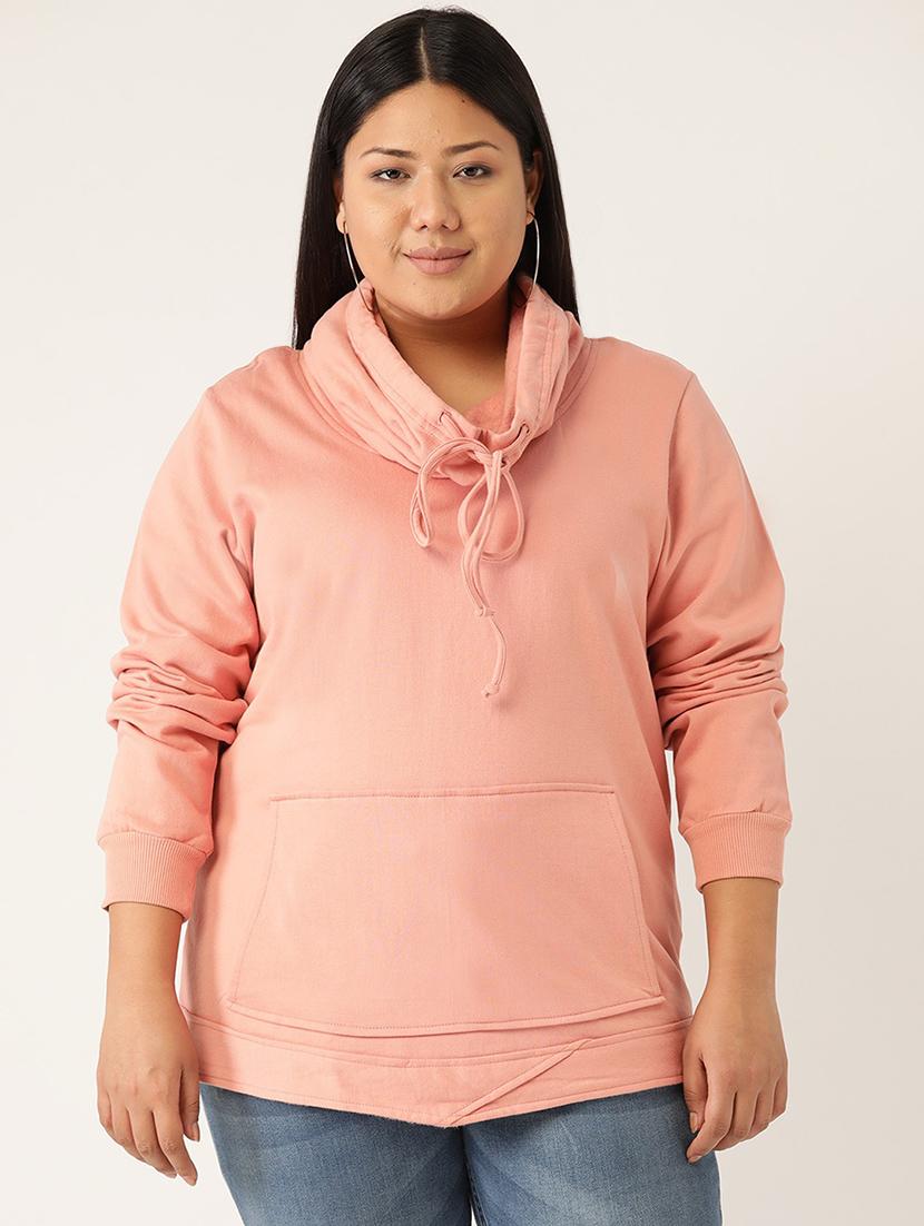 solid fleece plus sweatshirt - 17528184 - Zoom Image - 0