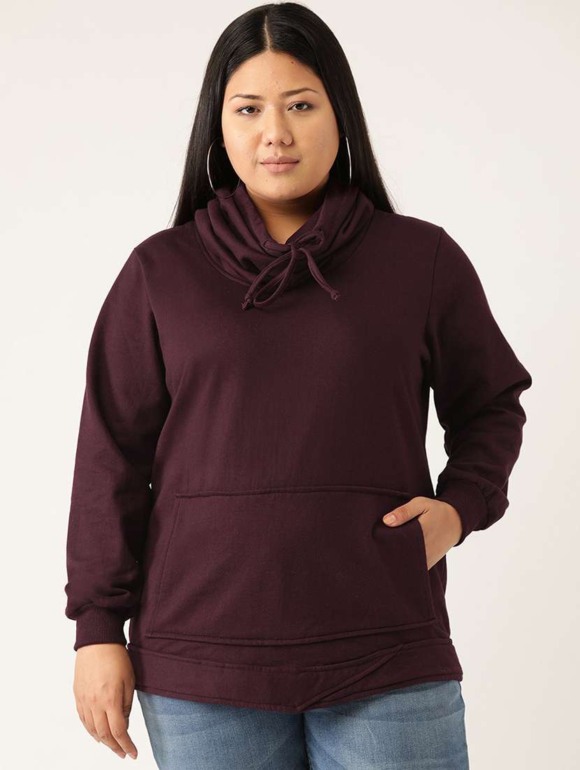 solid fleece plus sweatshirt - 17528185 -  Zoom Image - 0