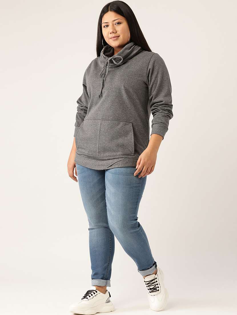 solid fleece plus sweatshirt - 17528186 -  Standard Image - 3
