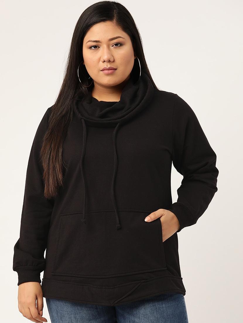 solid fleece plus sweatshirt - 17528189 - Zoom Image - 0