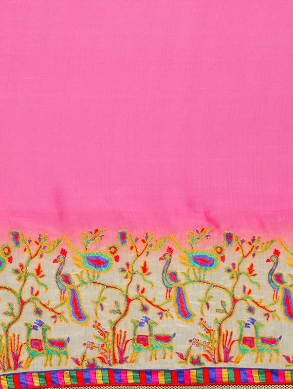 women's embroidered saree with blouse - 17528622 -  Standard Image - 3