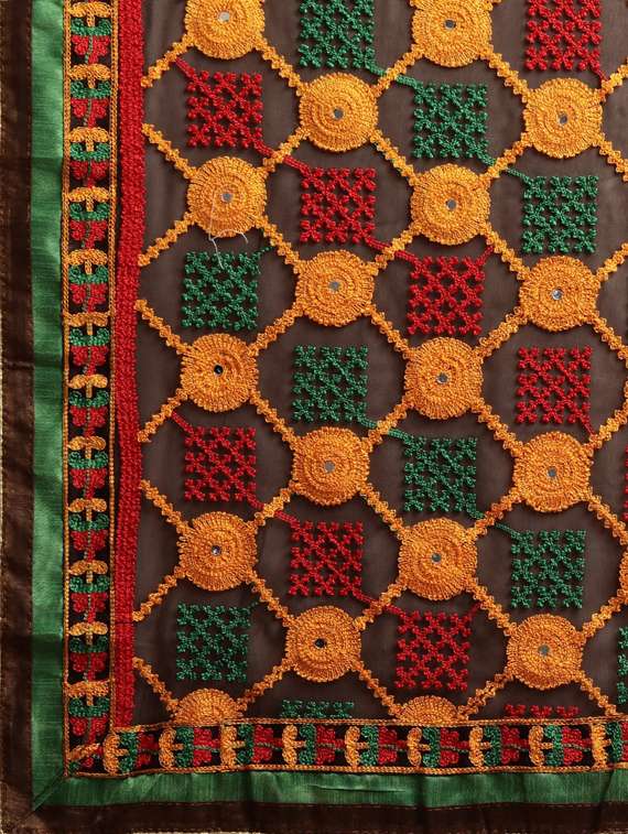 women's embroidered saree with blouse - 17528637 -  Standard Image - 3