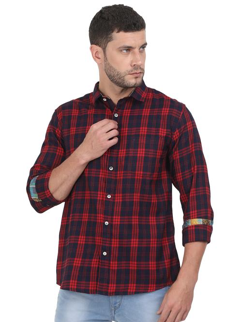 red checkered casual shirt - 17528959 - Standard Image - 0
