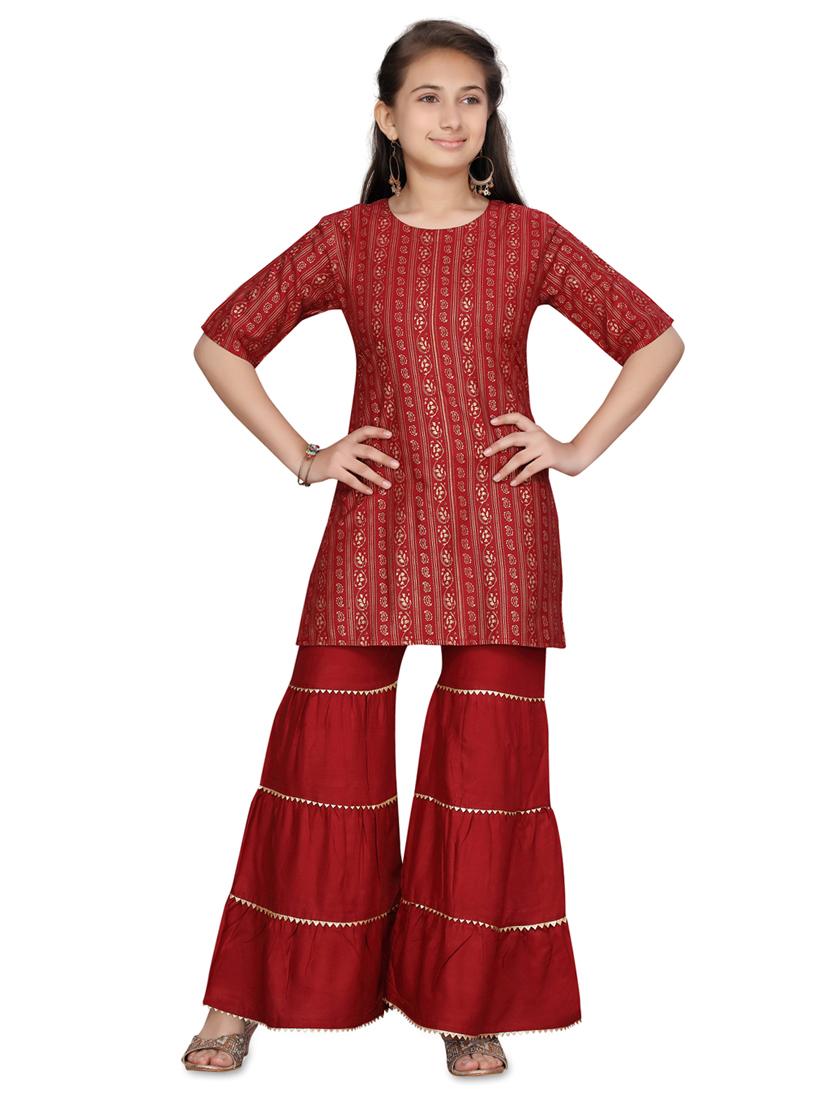 red cotton suit set - 17529050 - Zoom Image - 0