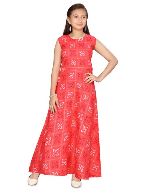 red cotton frock - 17529074 - Standard Image - 0