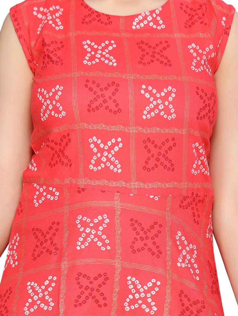 red cotton frock - 17529074 - Standard Image - 3