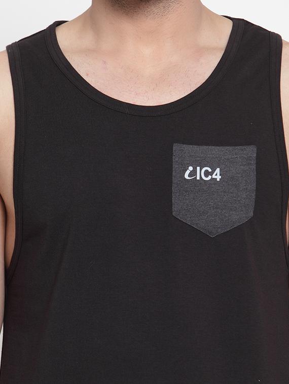 black solid pocket vest - 17529756 - Standard Image - 3