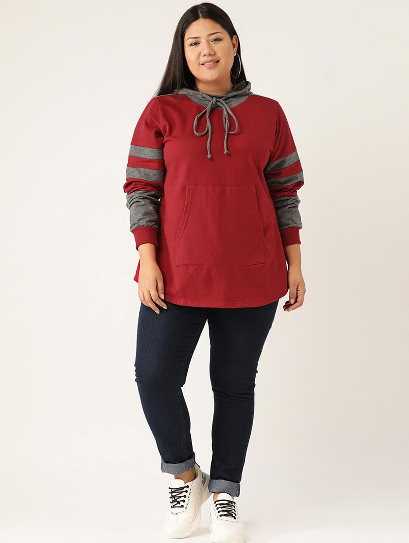 hooded neck plus sweatshirt - 17529853 - Standard Image - 3