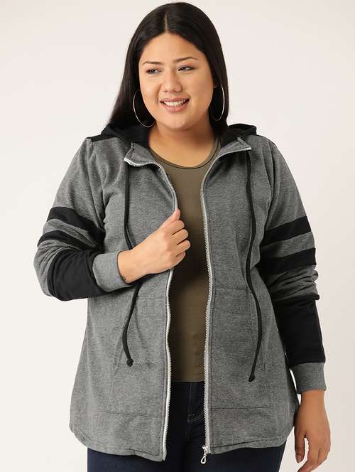 women color block long sleeve hooded sweatshirt - 17529997 -  Standard Image - 0