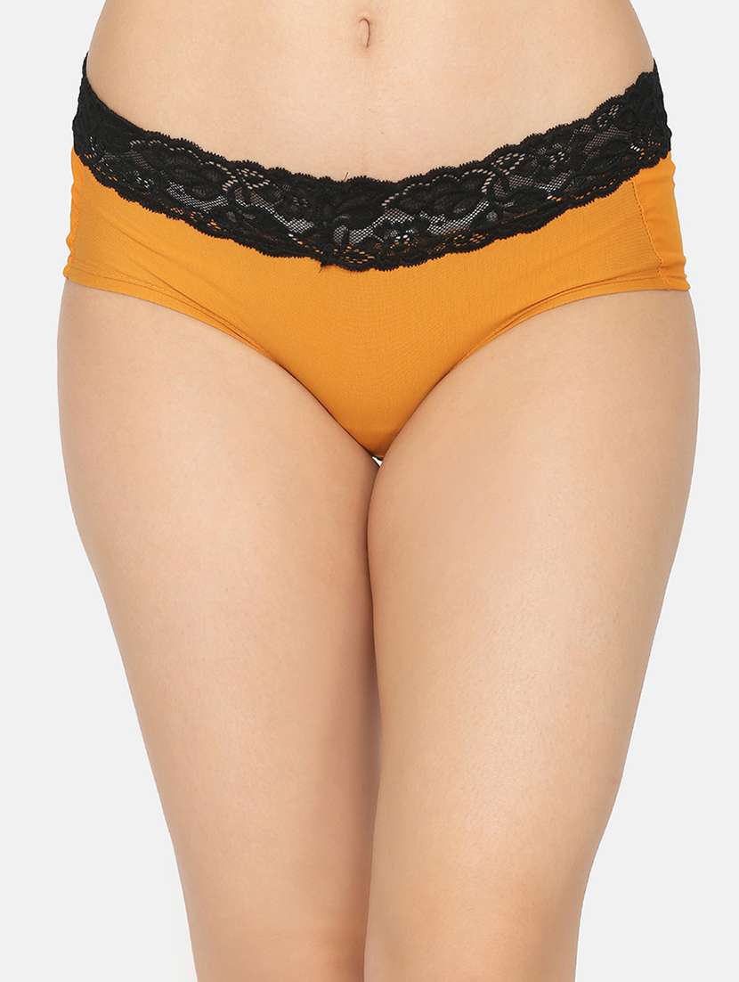 yellow cotton hipster panty
