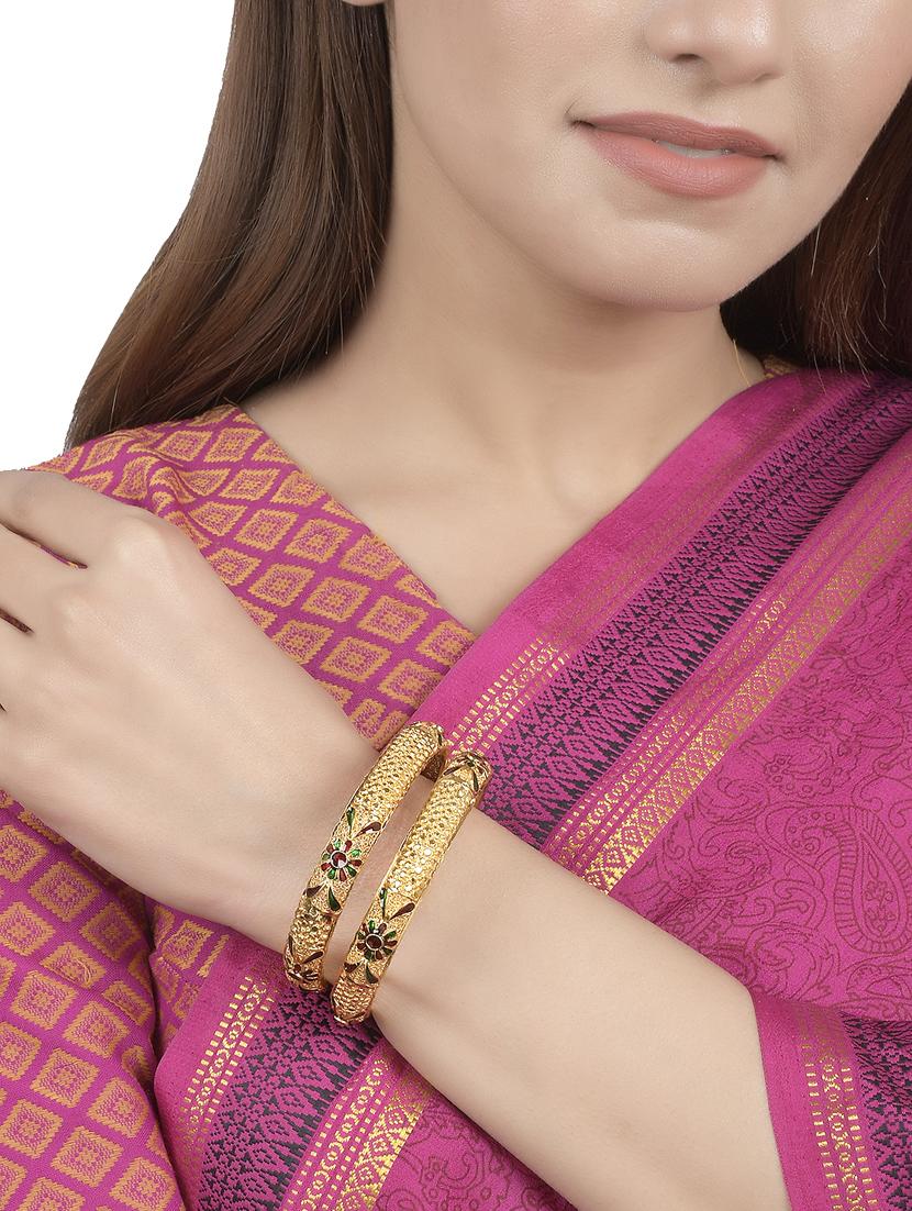 gold brass bangle - 17530556 - Standard Image - 5