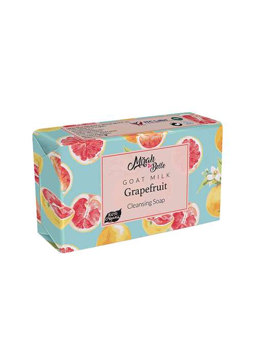 mirah belle - organic goat milk, grapefruit cleansing soap bar - oily, pigmented & blemished skin. sls, paraben, gmo-free, 125gm - 17530649 - Standard Image - 0