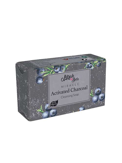 mirah belle - organic activated charcoal cleansing soap bar - clogged pores, blackheads, discoloured & infection prone skin. - 17530657 - Standard Image - 0