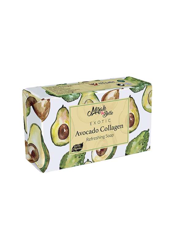 mirah belle - organic avocado collagen soap bar - anti-aging, skin tightening, smoothening, 125 gm - 17530662 -  Zoom Image - 0