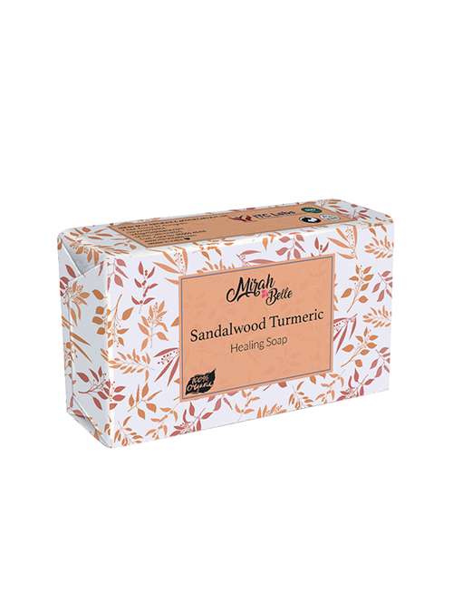 mirah belle - organic sandalwood turmeric healing soap bar, 125 gm - 17530667 - Standard Image - 0