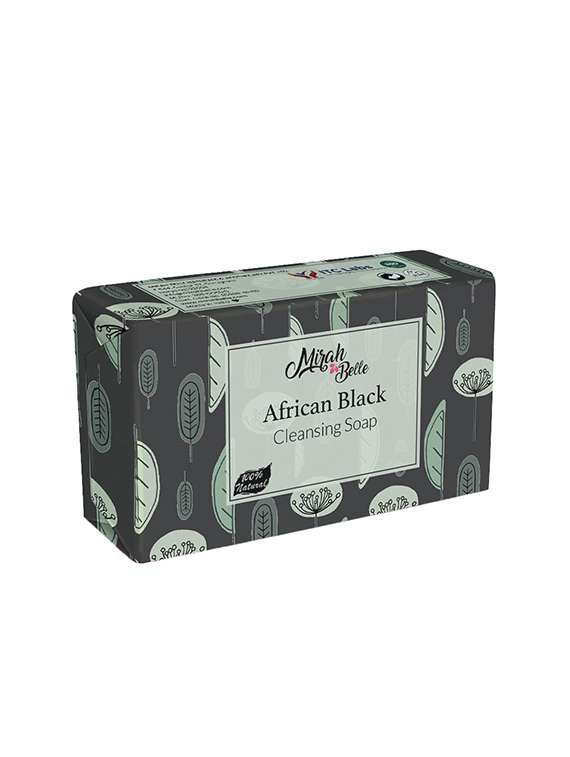 mirah belle - organic black african soap bar - makes skin soft, smooth & clear, 125 gm - 17530670 -  Zoom Image - 0