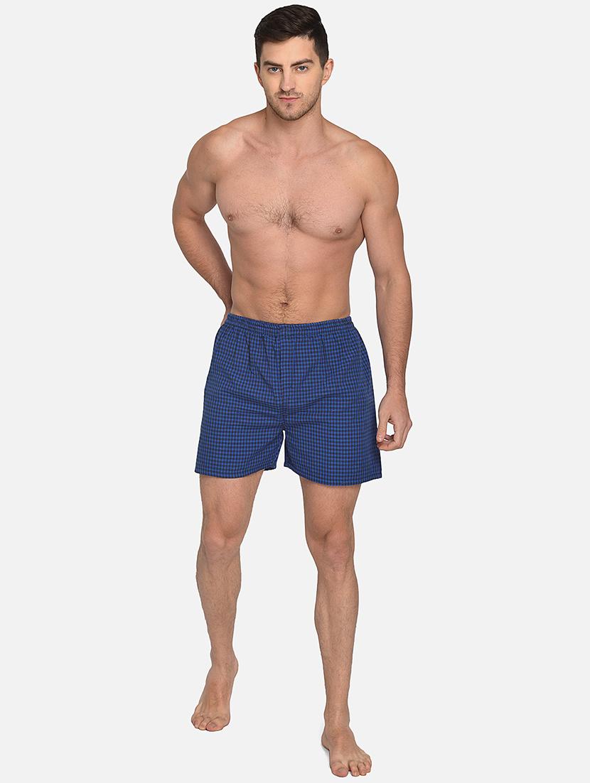 navy blue checkered boxer - 17531458 - Standard Image - 3