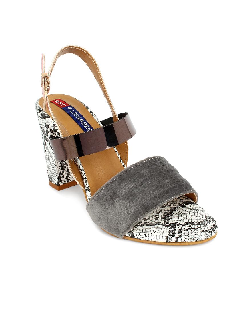 grey synthetic platforms sandals - 17531489 - Zoom Image - 0