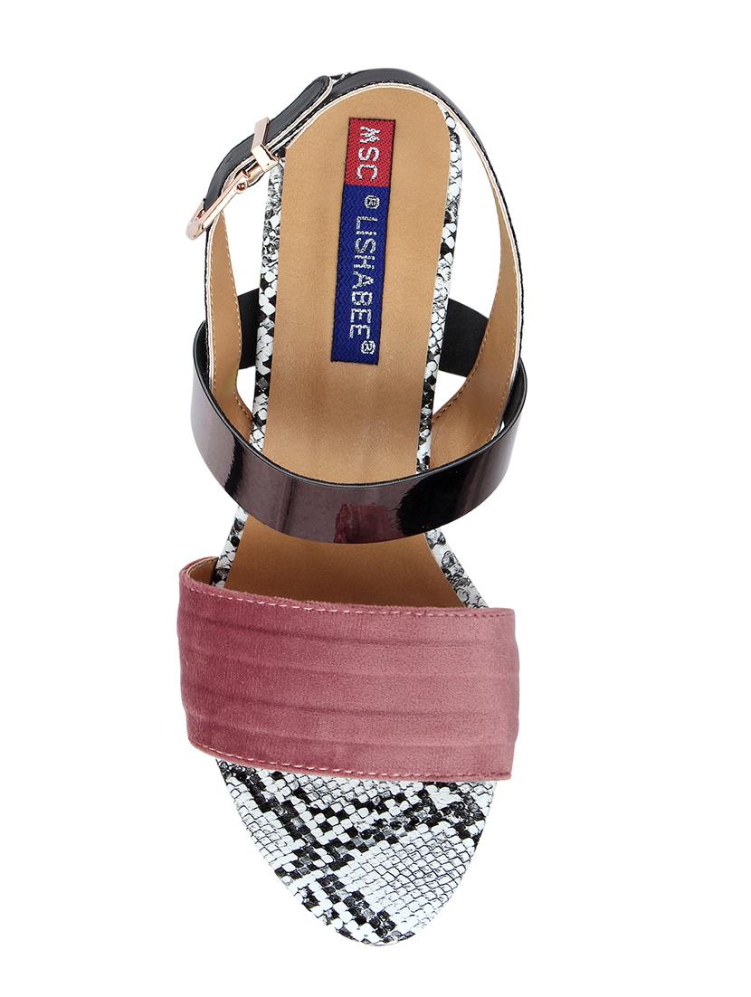 pink synthetic platforms sandals - 17531490 - Standard Image - 3