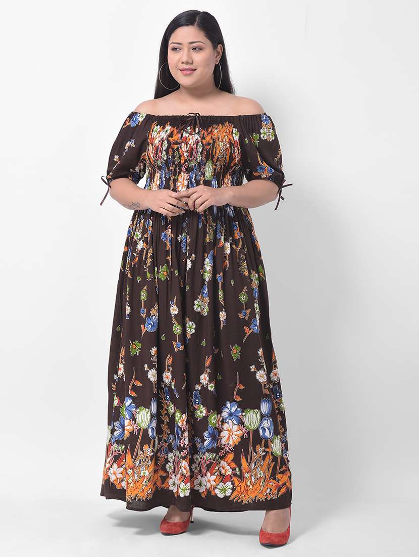 off shoulder floral maxi dress - 17532965 - Zoom Image - 0