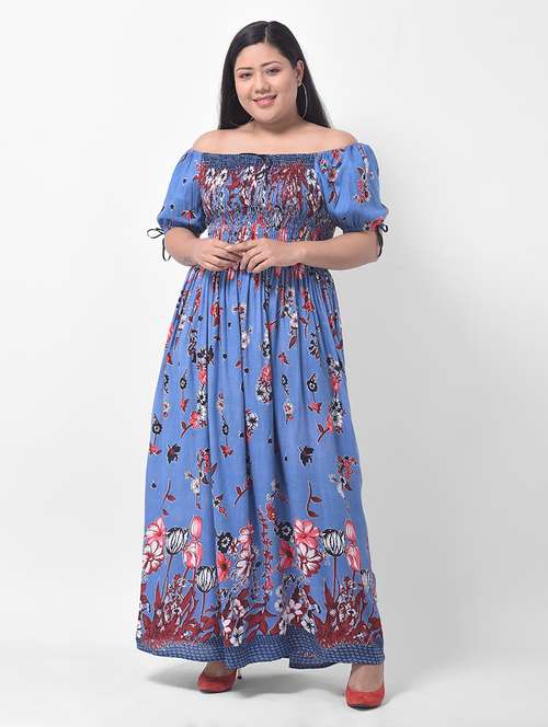 off shoulder floral maxi dress - 17532966 - Standard Image - 0