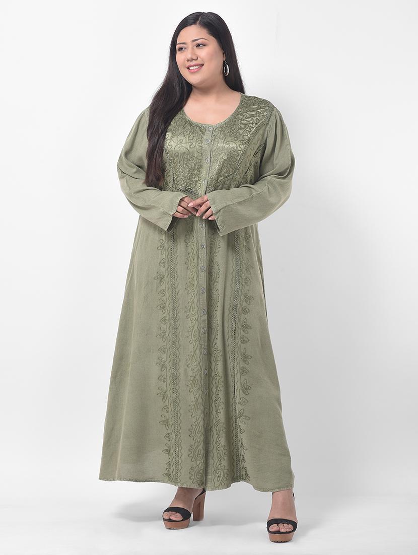 tie back embroidered maxi dress - 17532981 - Zoom Image - 0