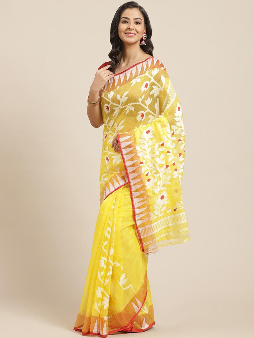 self design jamdani saree - 17533249 - Zoom Image - 0