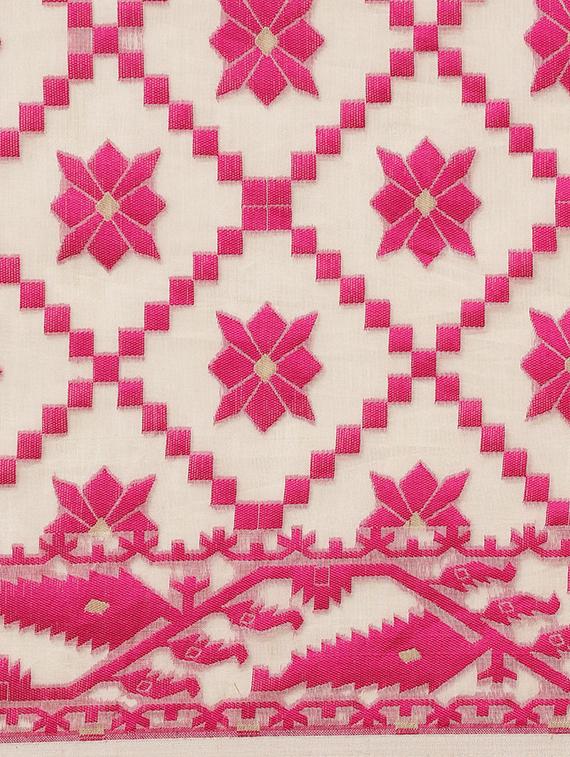 self design jamdani saree - 17533266 - Standard Image - 3
