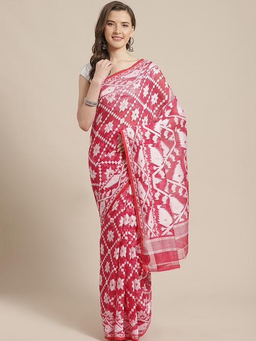 women's self design pink colored saree - 17533267 - Standard Image - 0