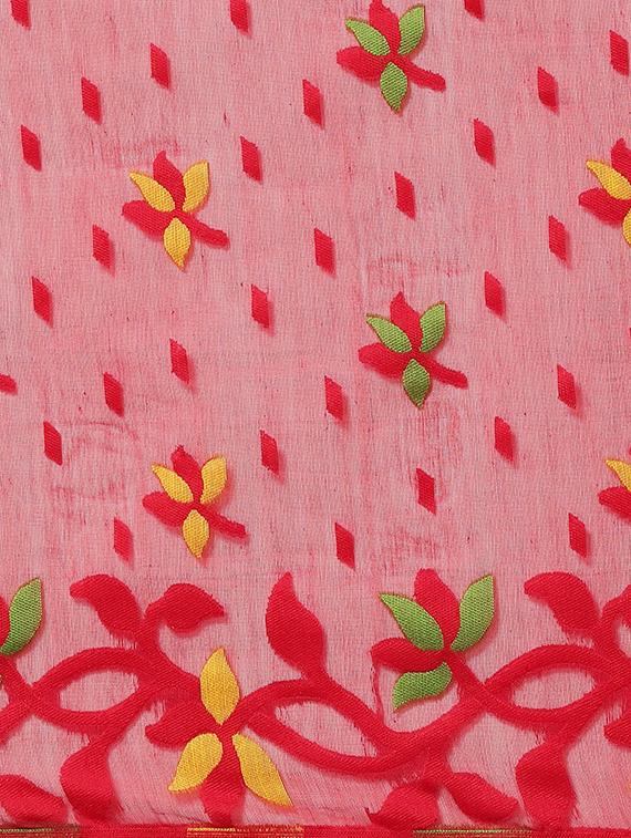 women's self design red colored saree - 17533276 - Standard Image - 3