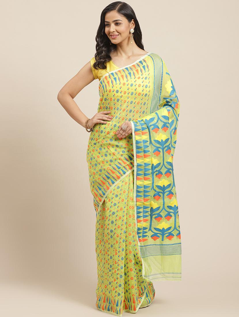 self design jamdani saree - 17533282 -  Zoom Image - 0