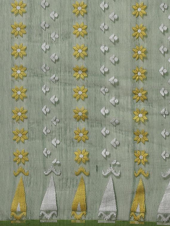 self design jamdani saree - 17533308 - Standard Image - 3