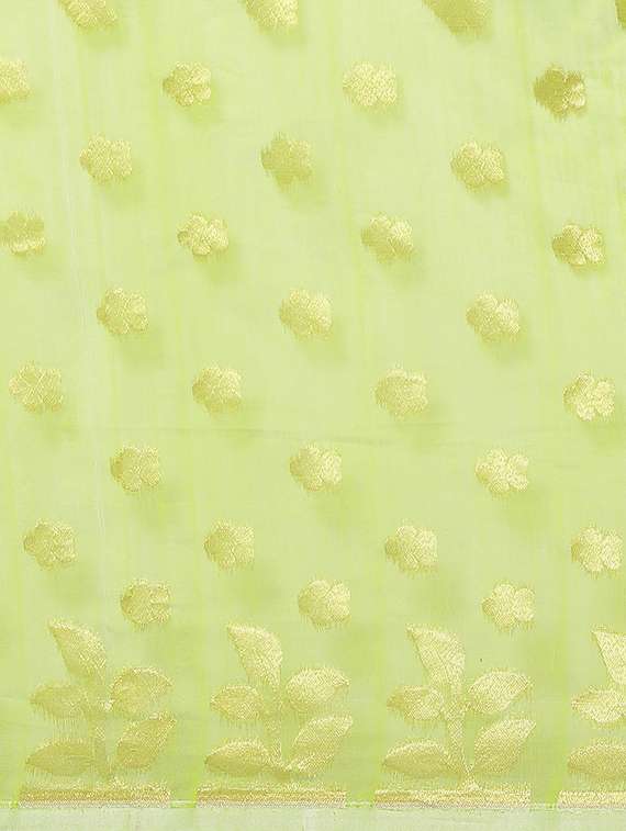 women's self design light green colored saree - 17533313 -  Standard Image - 3