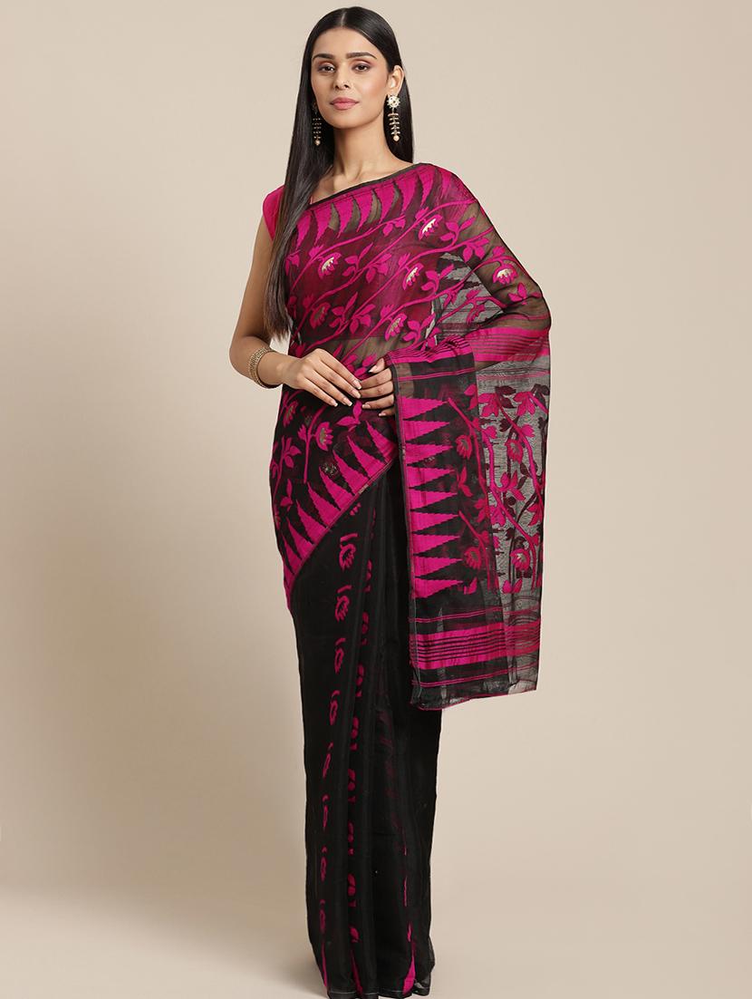 self design jamdani saree - 17533320 - Zoom Image - 0