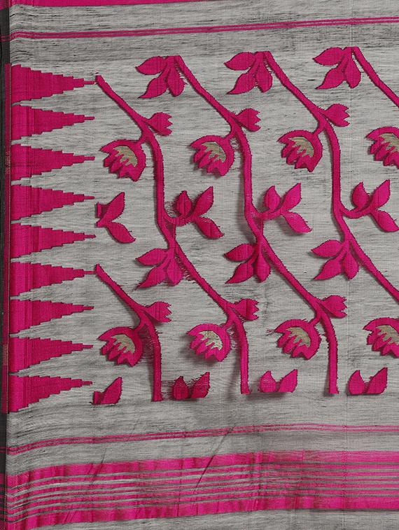 self design jamdani saree - 17533320 - Standard Image - 3