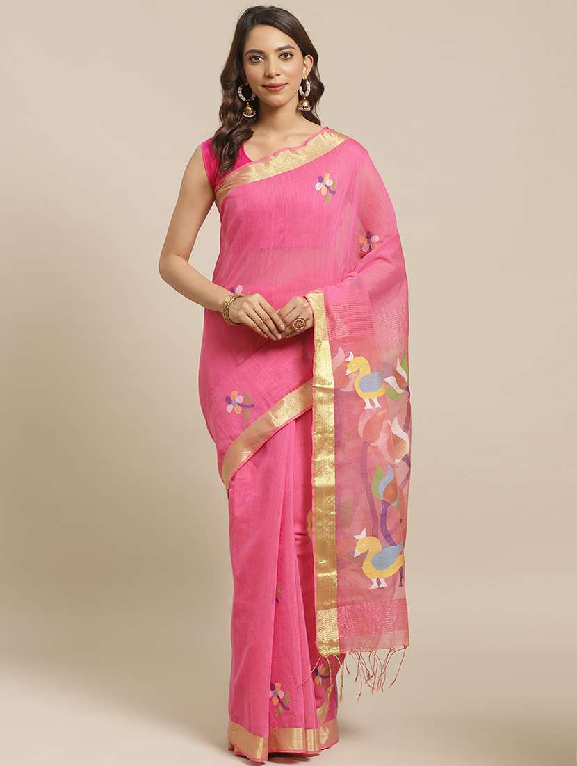 self design jamdani saree
