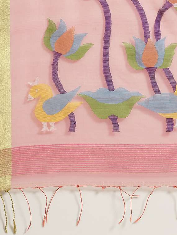 self design jamdani saree - 17533328 - Standard Image - 3