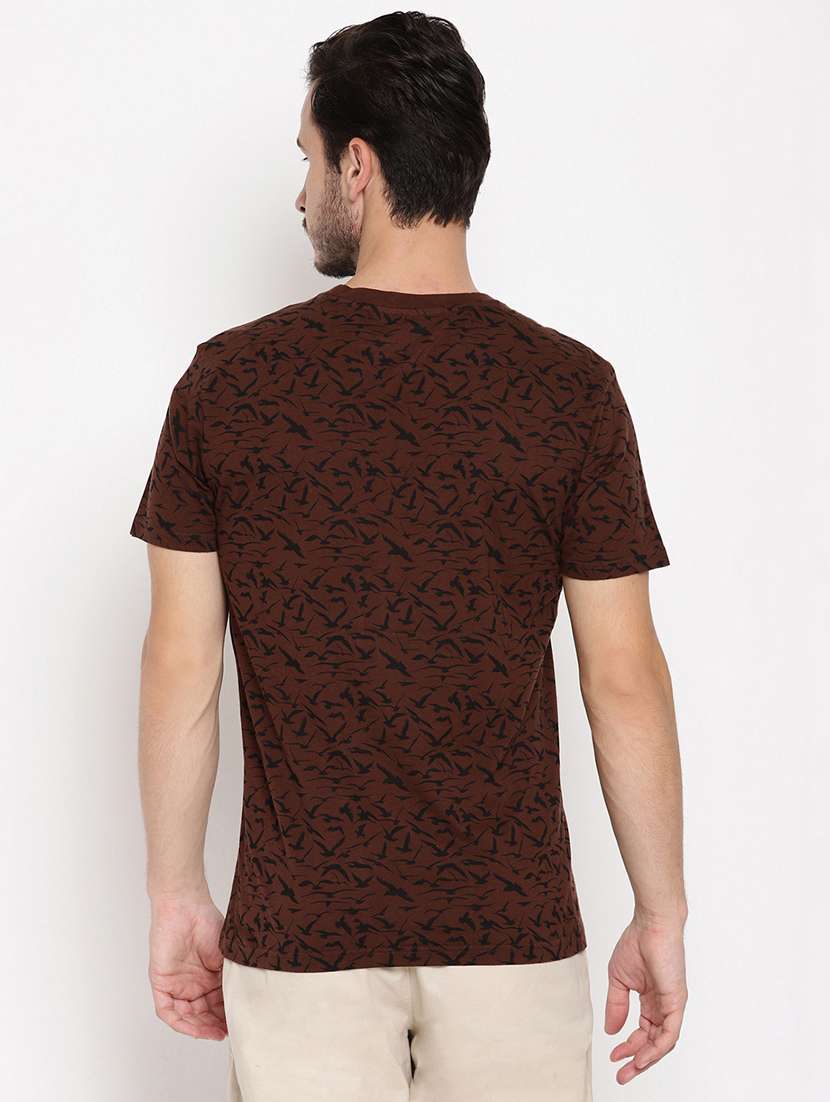 brown printed t-shirt - 17533658 - Standard Image - 3