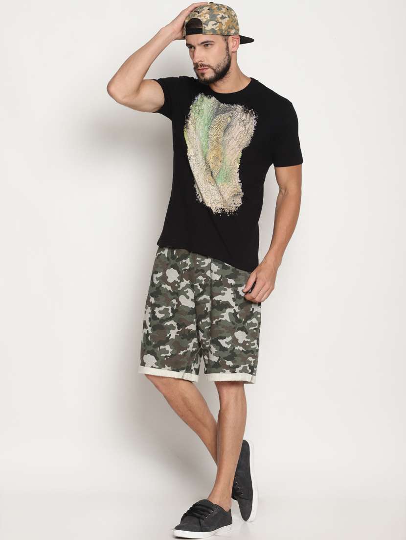 black printed t-shirt - 17533669 -  Standard Image - 3