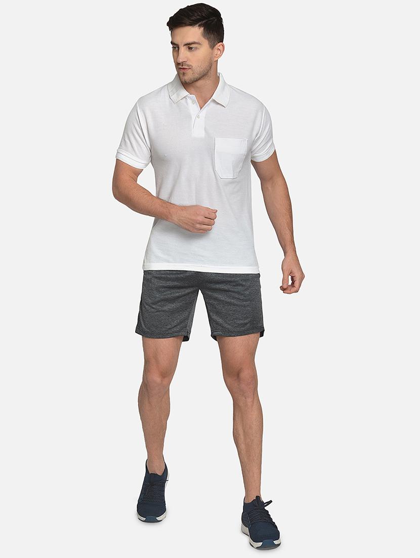 grey solid shorts - 17533756 - Standard Image - 3