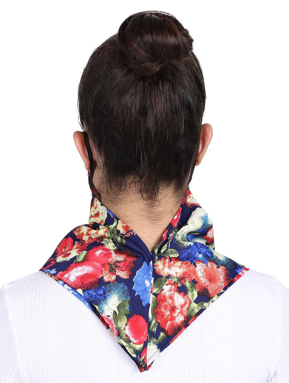 blue cotton scarf mask women - 17534989 -  Standard Image - 3